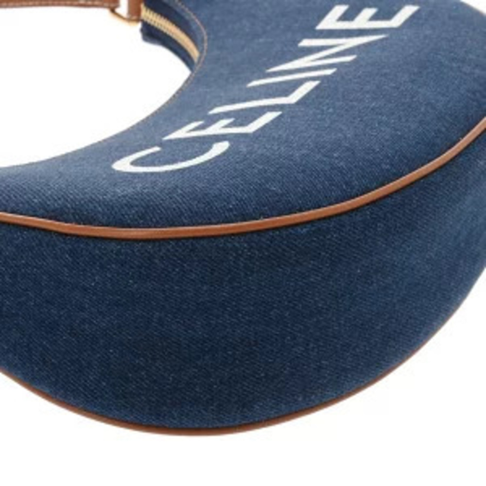 Celine AVA bag Navy Blue tan calfskin shoulder - Picture 7 of 9